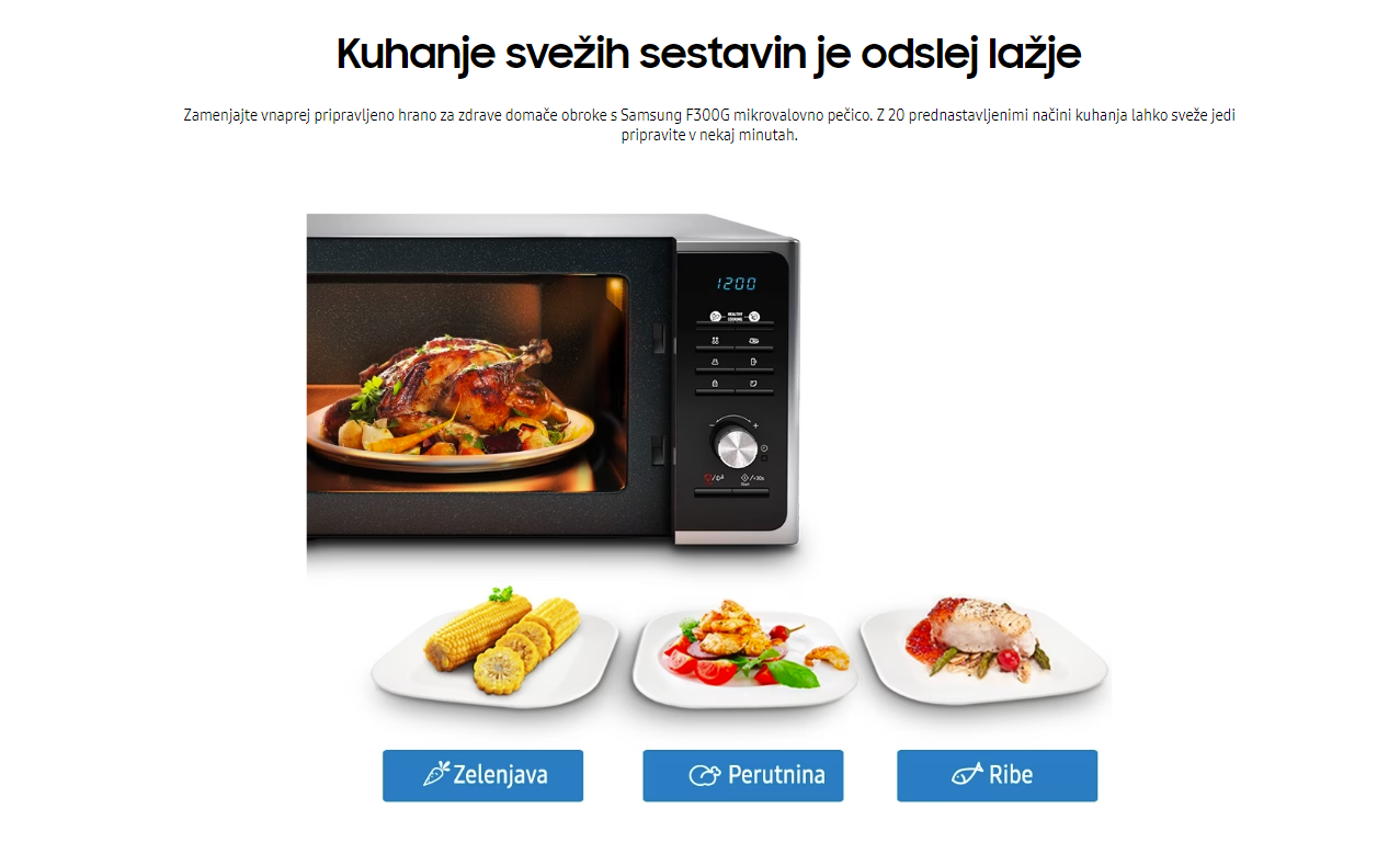 SAMSUNG MG23F301TAS/OL mikrovalovna pečica